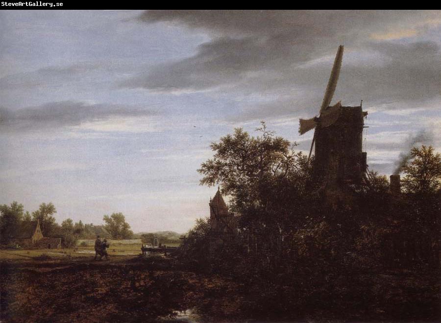 Jacob van Ruisdael A Windmill near Fields